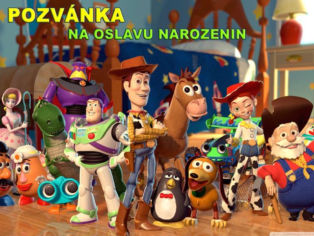 Toy Story příběh hraček pozvánka